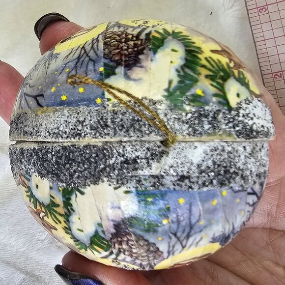 Paper Mache Christmas Ornament W. Germany - Picture 4 of 8